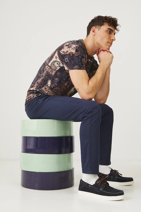 Medicine mokasyny zamszowe eleganckie granatowy RS25.OBM501