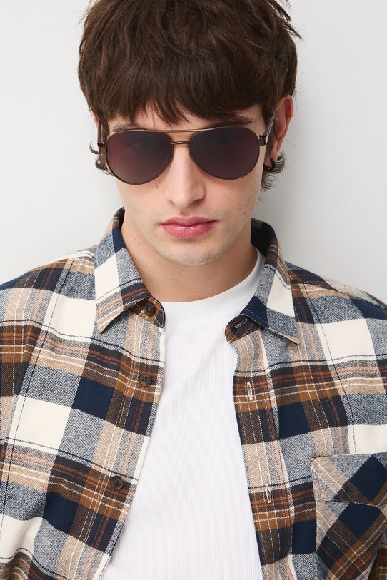 Medicine okulary przeciwsłoneczne pilotki męskie RS25-OKM500 bordowy