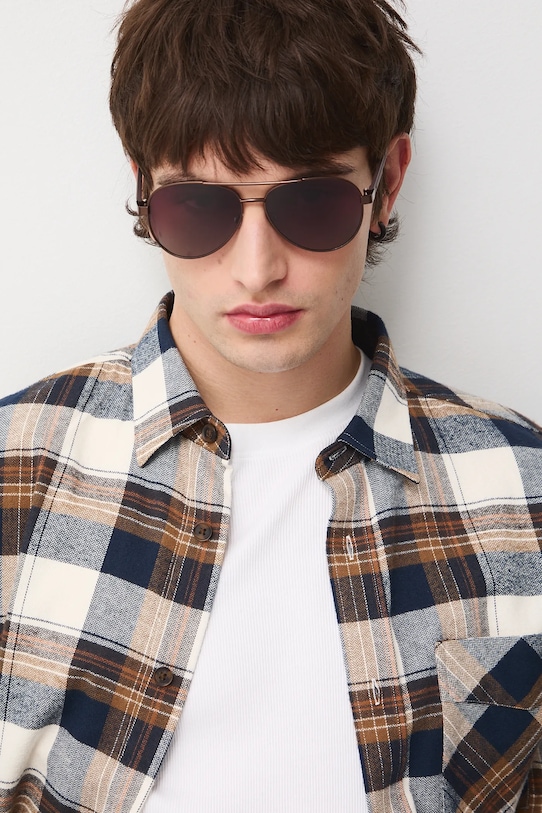 Medicine okulary przeciwsłoneczne pilotki męskie RS25-OKM500 bordowy