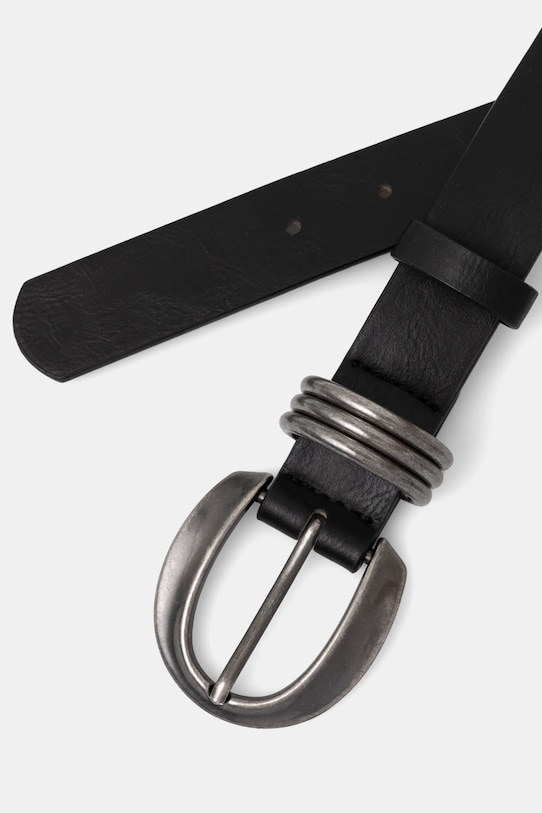 Pasek damski ze skóry ekologicznej kolor czarny RS25.PAD109 czarny RS25