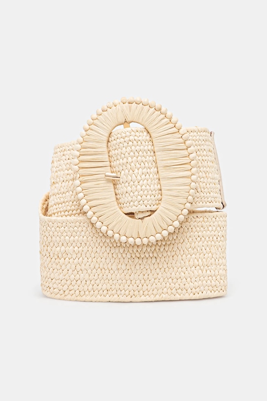 Pasek damski pleciony kolor beżowy beżowy RS25.PAD703