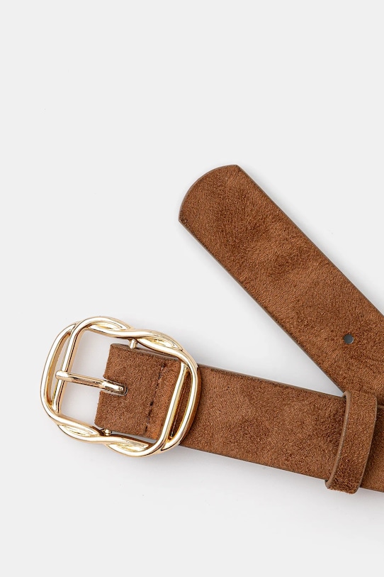 Pasek damski z imitacji zamszu kolor brązowy RS25.PAD902 brązowy RS25