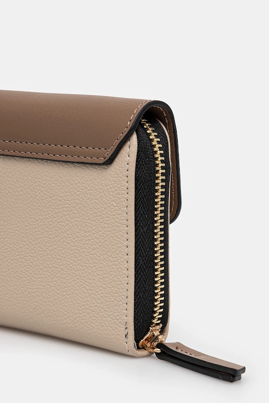 Portfel damski ze skóry ekologicznej kolor beżowy RS25.PFD502 beżowy RS25
