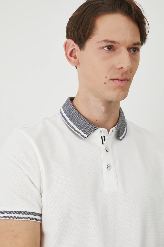 Medicine polo de bumbac alb RS25.POM050