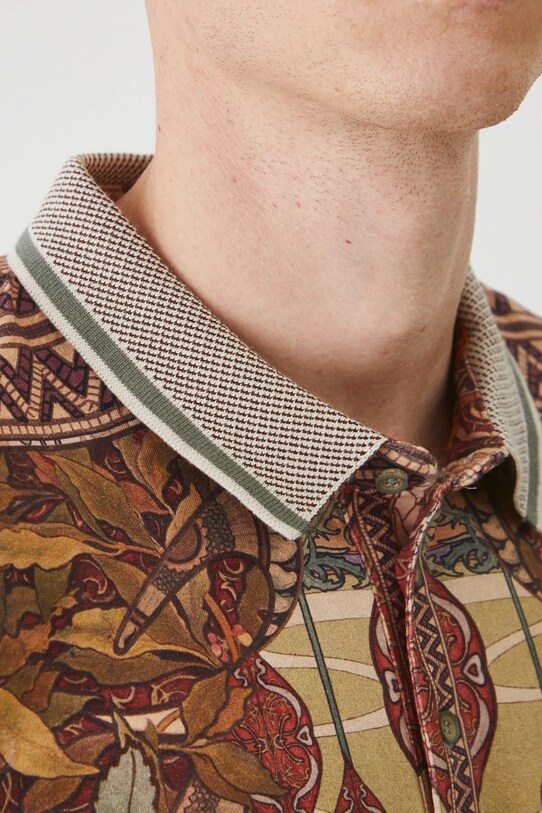 Polo bawełniane męskie z kolekcji Eviva L'arte z elastanem kolor multicolor RS25.POM200