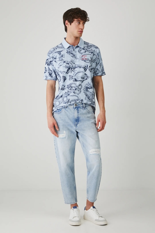 Medicine polo bawełniane RS25.POM703 niebieski RS25