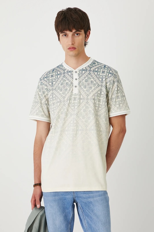 Medicine polo wzorzyste beżowy RS25.POM904