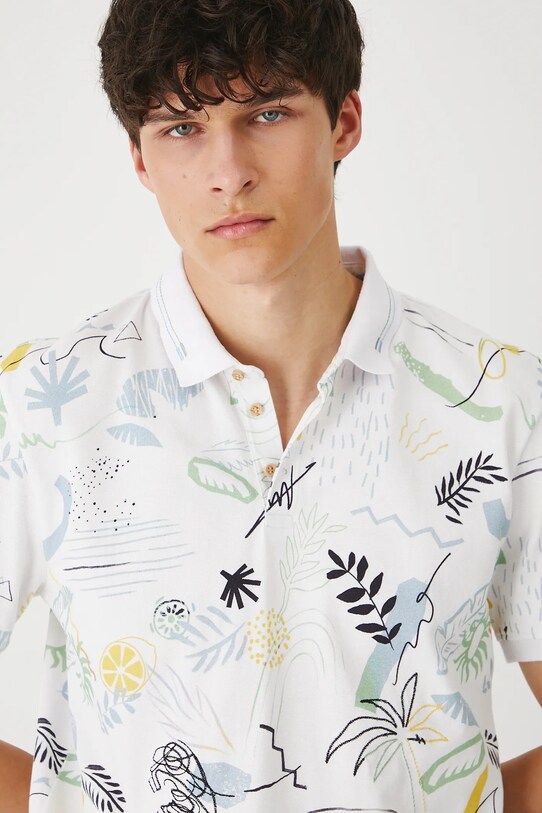 Medicine tricou polo alb RS25.POMB13