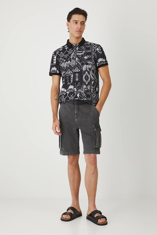 Medicine tricou polo regular negru RS25.POMC12