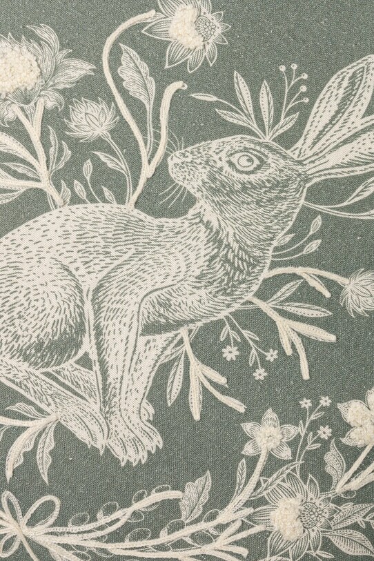 Dekorativní povlak na polštář s potiskem a výšivkou 45 x 45 cm zelená barva zelená RS25.PSU500