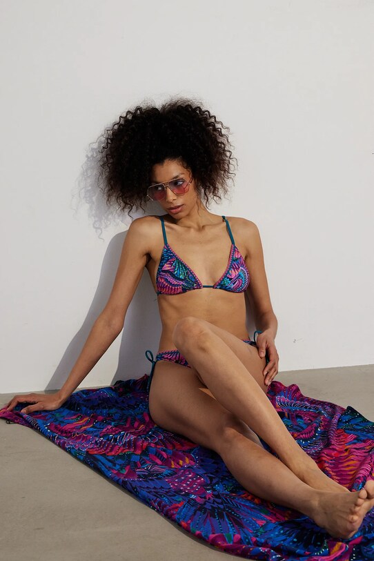 Ręcznik plażowy bawełniany wzorzysty kolor multicolor RS25.REU804