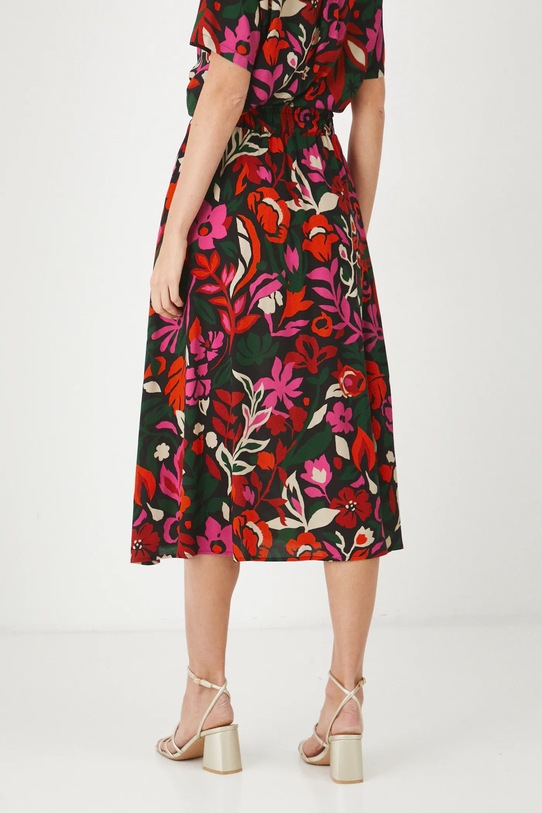 Odzież Spódnica damska midi z wiskozy wzorzysta kolor multicolor RS25.SDD030 multicolor