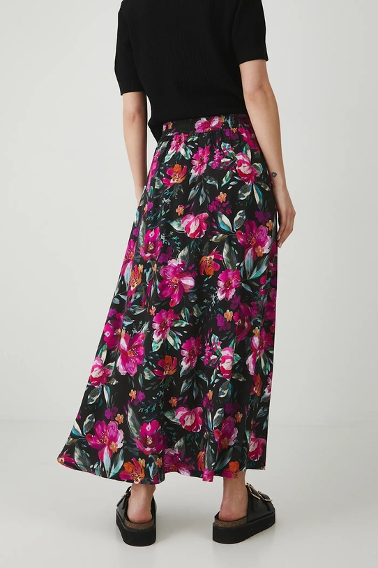 Oblečenie Sukňa dámska maxi z viskózy čierna farba RS25.SDD070 čierna