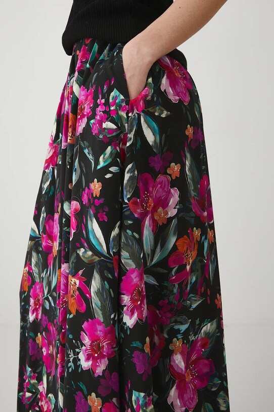 Sukňa dámska maxi z viskózy čierna farba čierna RS25.SDD070