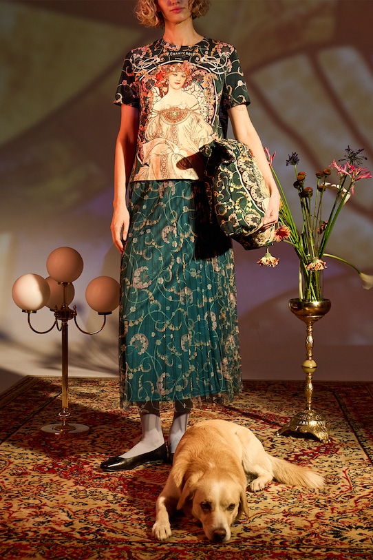 Odzież Spódnica damska maxi z kolekcji Eviva L'arte kolor zielony RS25.SDD250 zielony