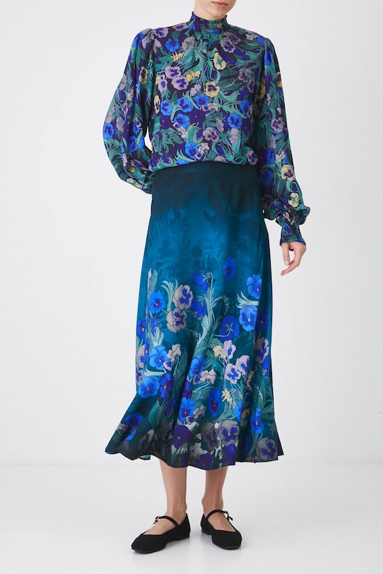 Odzież Spódnica damska maxi z kolekcji Eviva L'arte kolor zielony RS25.SDD251 turkusowy