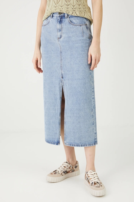 Βαμβακερή τζιν φούστα Medicine RS25.SDD400 μπλε RS25