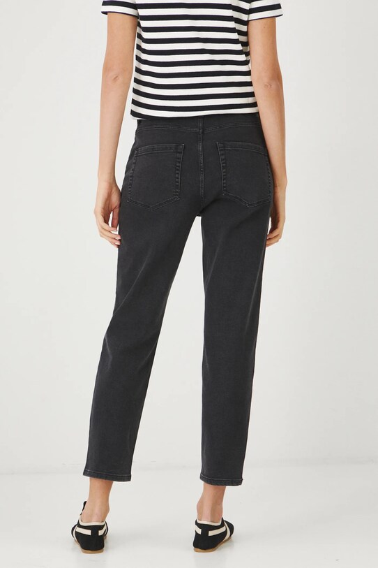 Odzież Jeansy damskie mom fit z efektem sprania kolor czarny RS25.SJD031 czarny