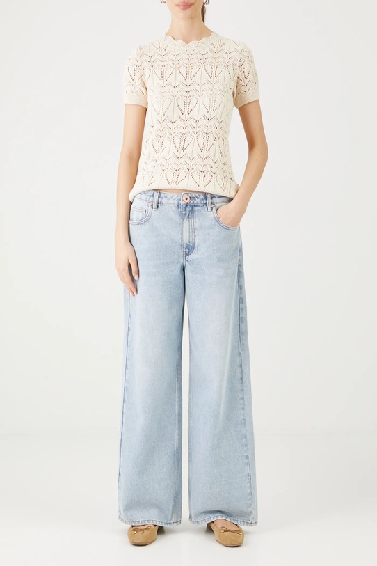 Medicine jeansy bawełniane niebieski RS25.SJD404