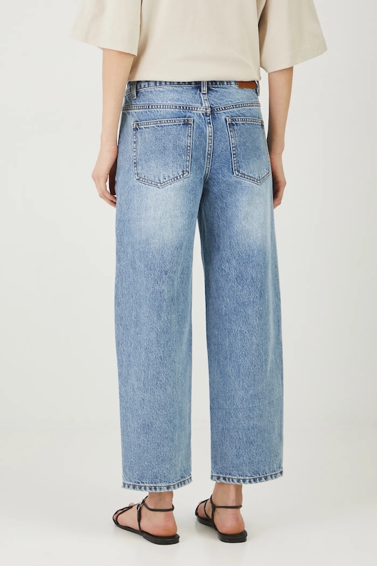 Oblečenie Bavlnené rifle strih slouchy s praným efektom RS25.SJD502 modrá