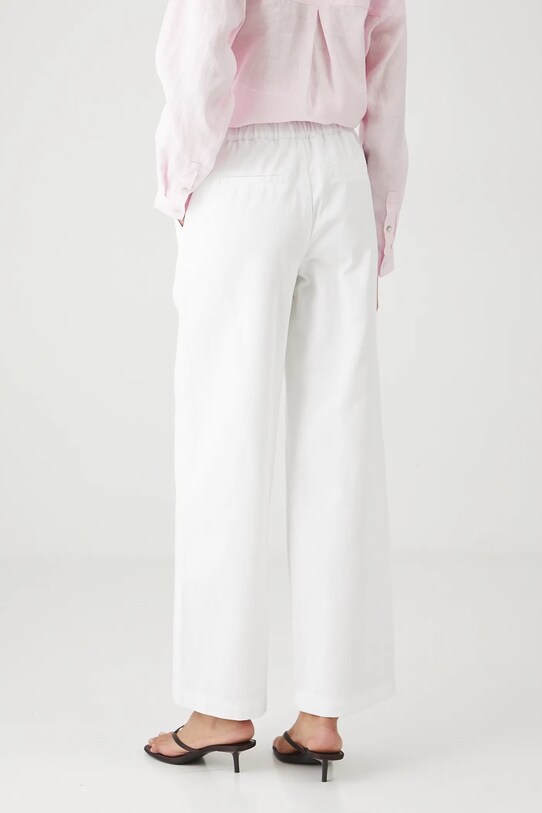 Odzież Jeansy bawełniane damskie wide leg kolor biały RS25.SJD901 biały