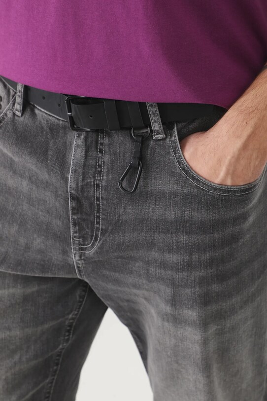 Rifle pánske tapered s praným efektom šedá farba sivá RS25.SJM502