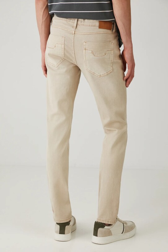 Odzież Jeansy męskie slim kolor beżowy RS25.SJM700 beżowy