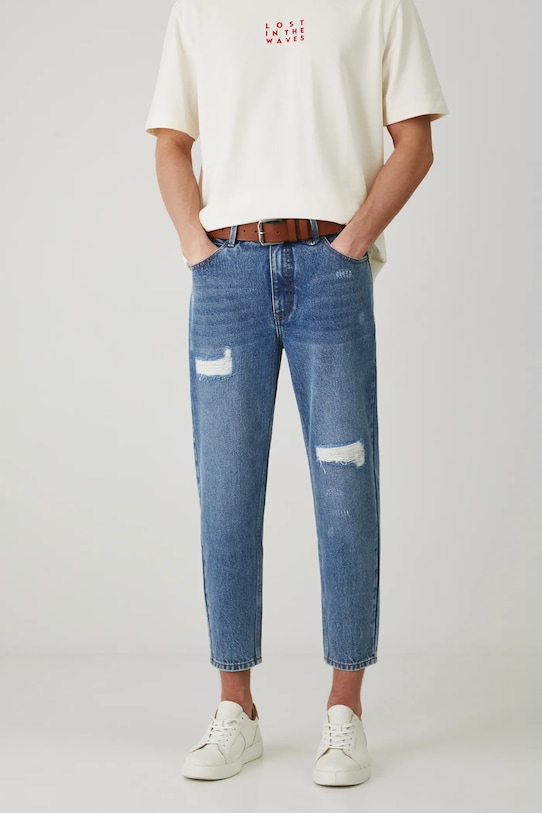 Medicine jeansy bawełniane niebieski RS25.SJM704