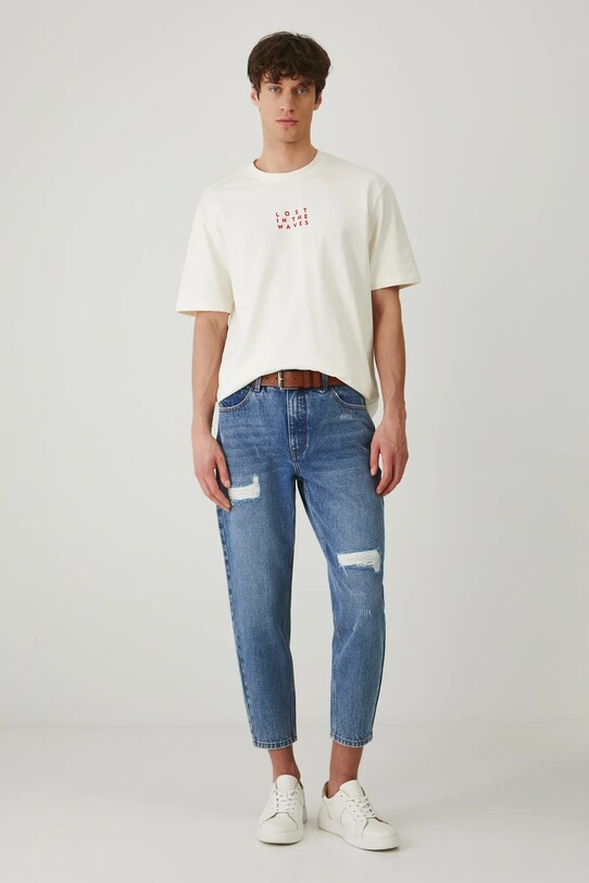 Medicine jeansy bawełniane RS25.SJM704 niebieski RS25