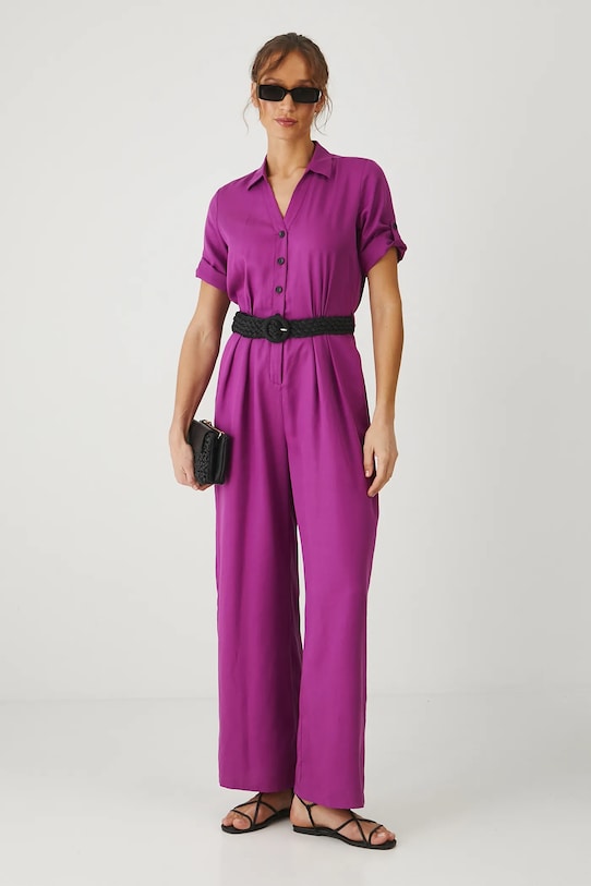 Medicine kezeslábas galléros lila RS25.SKD801