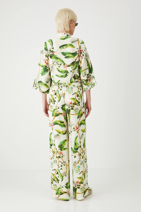 Odzież Spodnie damskie wide leg z paskiem kolor beżowy RS25.SPD0B1 beżowy