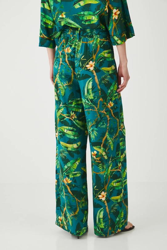 Odzież Spodnie damskie wide leg z paskiem kolor zielony RS25.SPD0B1 turkusowy