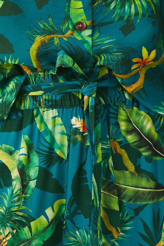 Spodnie damskie wide leg z paskiem kolor zielony RS25.SPD0B1 turkusowy