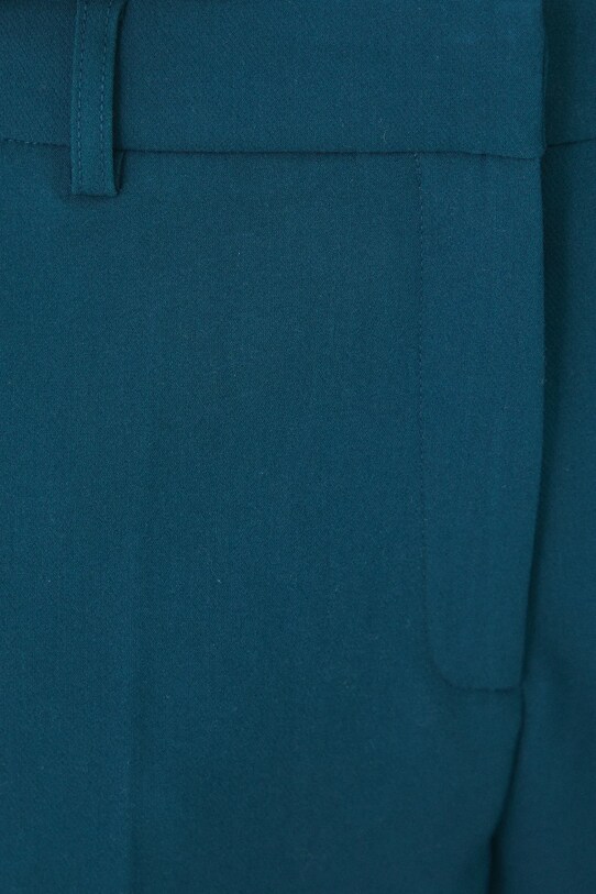 Spodnie damskie wide leg gładkie kolor turkusowy turkusowy RS25.SPD300