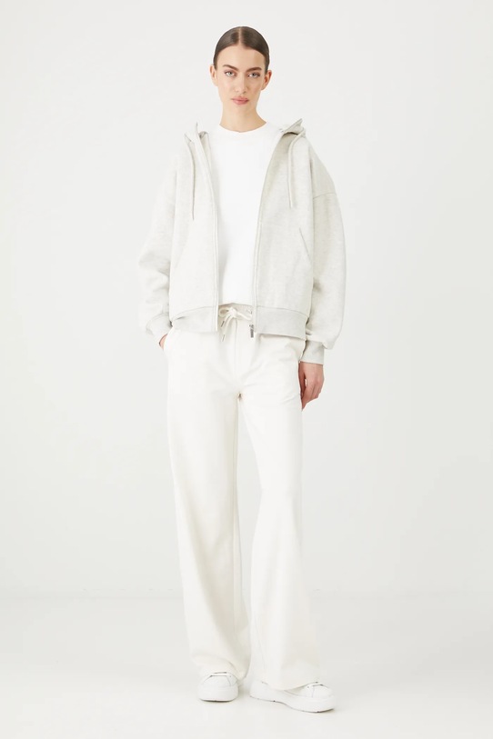 Spodnie dresowe bawełniane damskie kolor beżowy RS25.SPD304 beżowy RS25