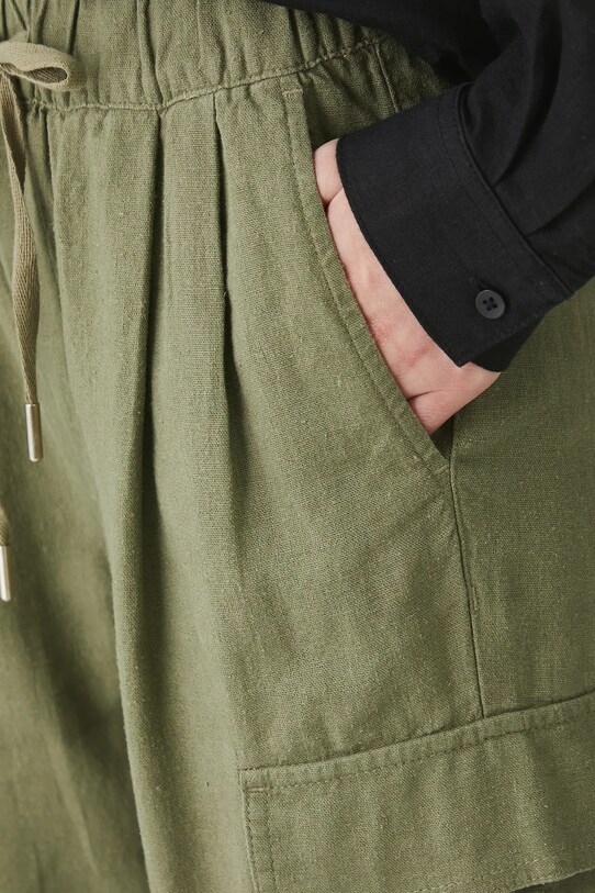 Medicine pantaloni din in verde RS25.SPD702