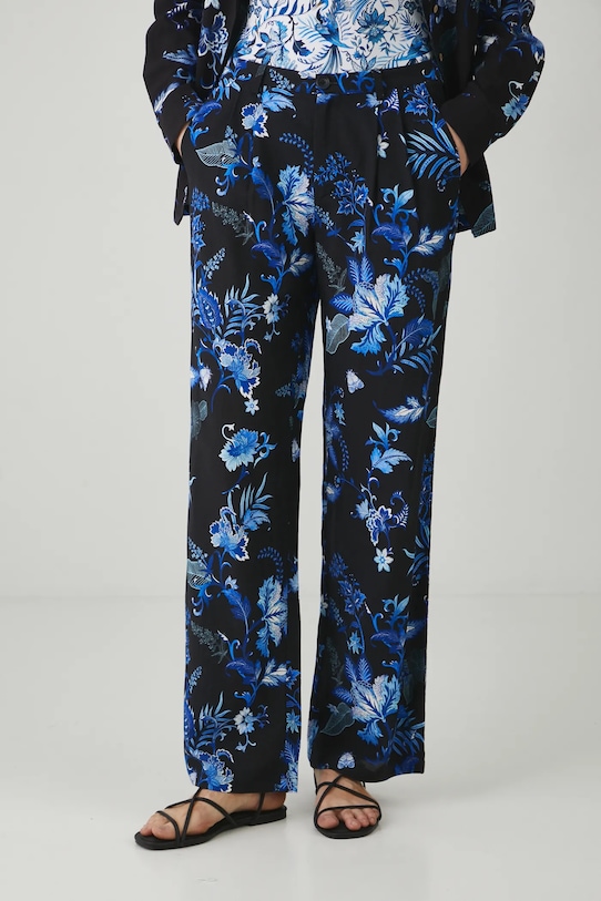 Medicine pantaloni in lino misto nero RS25.SPD710