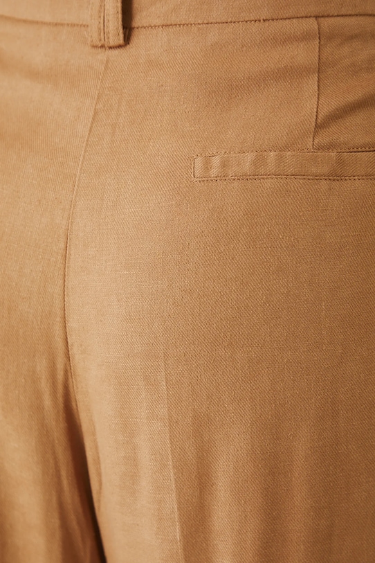 Medicine pantaloni din amestec de in maro RS25.SPD801