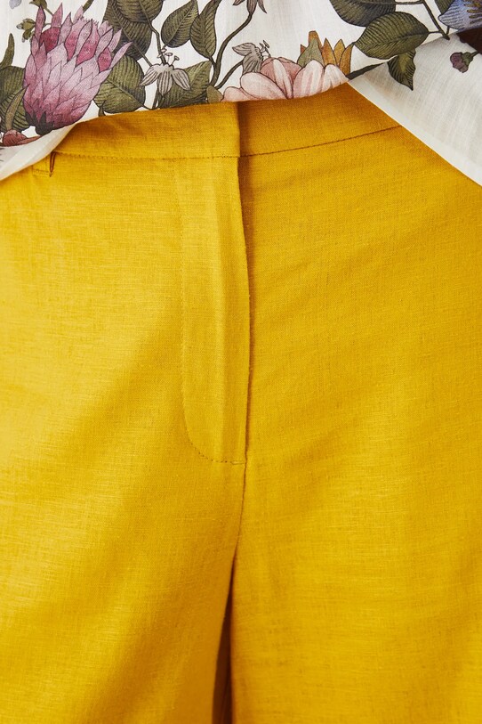 Medicine pantaloni din in galben RS25.SPD900