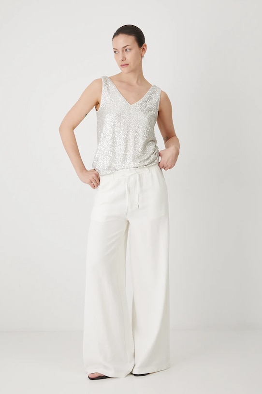 Medicine pantaloni in lino misto media beige RS25.SPD901