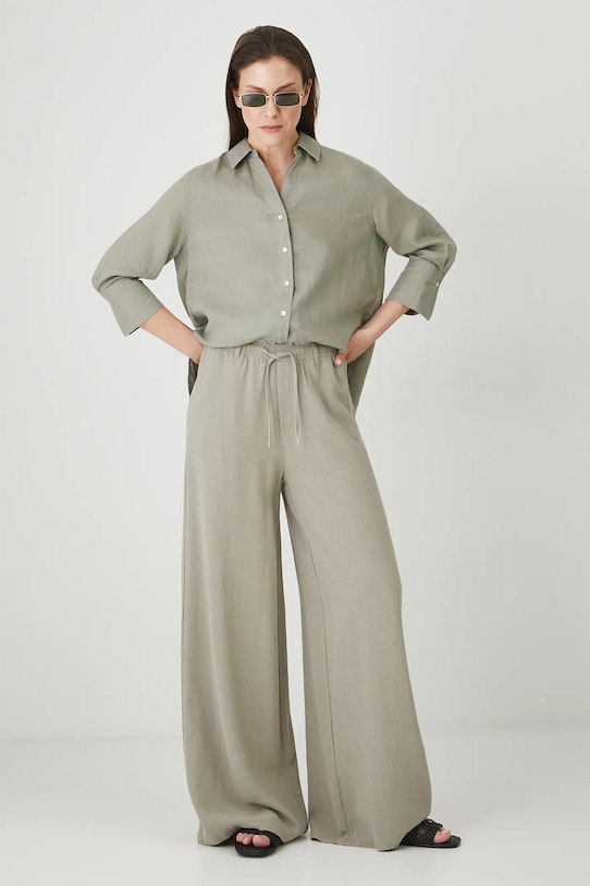 Брюки с примесью льна Medicine RS25.SPD901 зелёный RS25