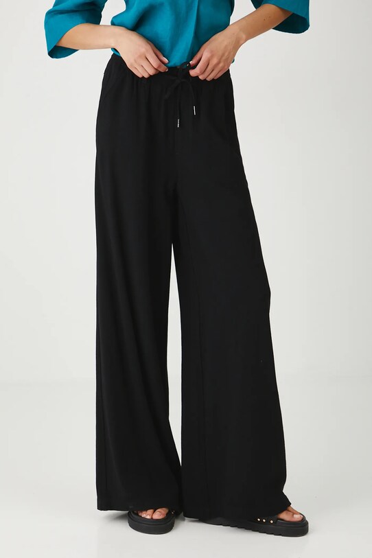 Medicine pantaloni in lino misto RS25.SPD901 nero RS25