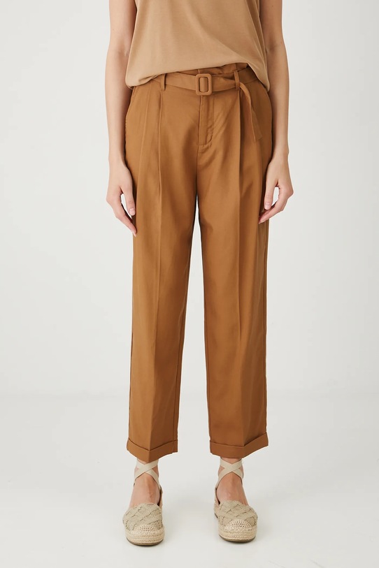 Штани з домішкою льону Medicine RS25.SPD904 коричневий RS25