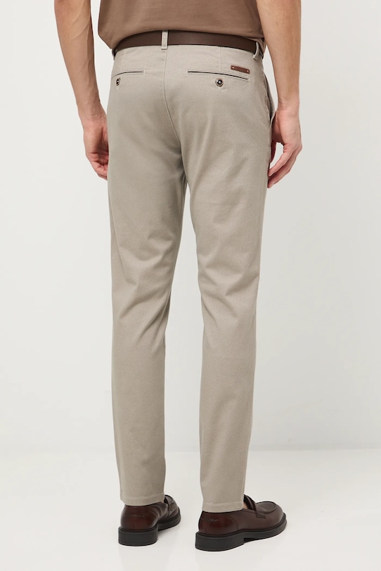 Spodnie męskie slim z paskiem kolor szary szary RS25.SPM010