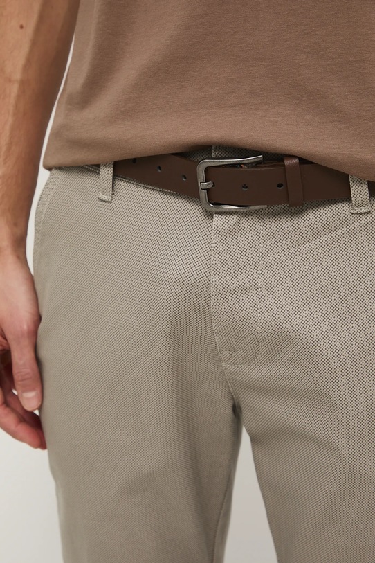 Spodnie męskie slim z paskiem kolor szary RS25.SPM010 szary