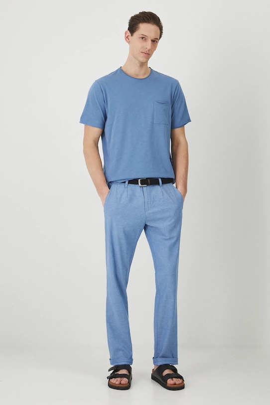 Medicine pantaloni din in RS25.SPM061 albastru RS25