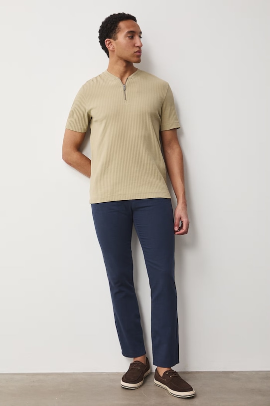 Medicine spodnie lniane RS25.SPM061 granatowy RS25