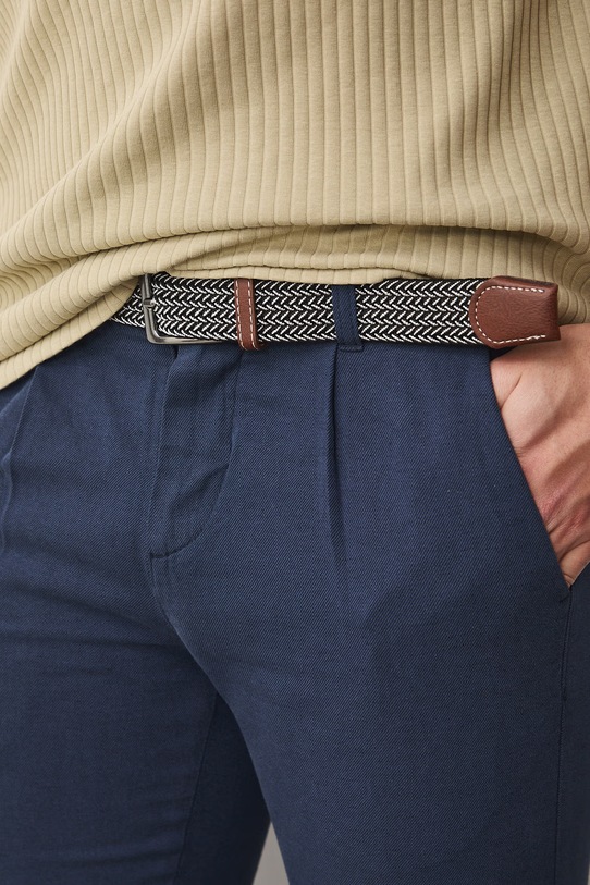 Medicine spodnie lniane granatowy RS25.SPM061