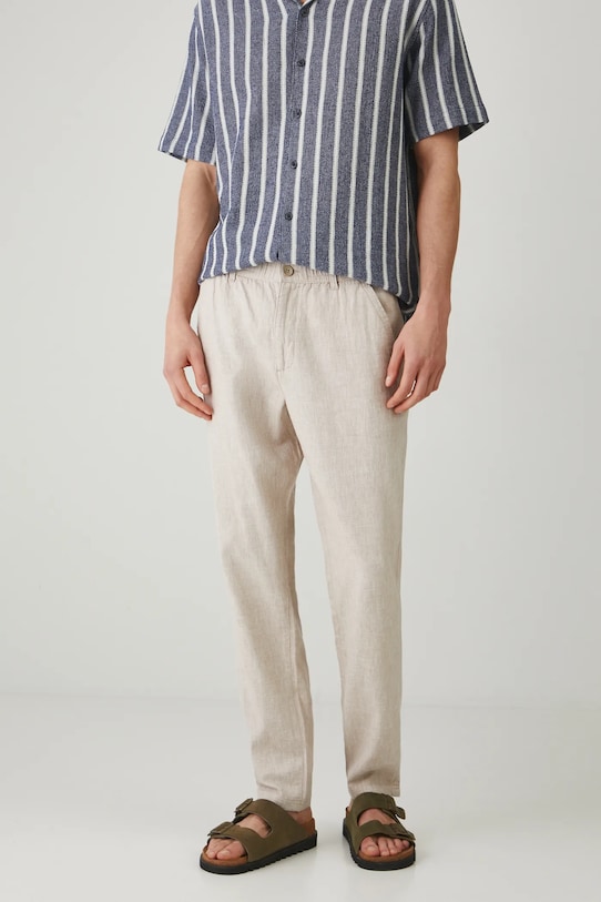 Medicine pantaloni din in drept bej RS25.SPM071