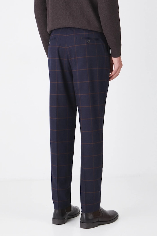 Odzież Spodnie męskie slim w kratę kolor granatowy RS25.SPM108 granatowy